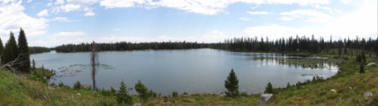 A wider look at String Lake.
